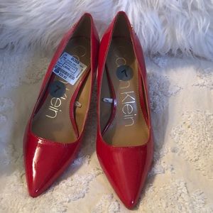 Calvin Klein. Red heels. Size 7M